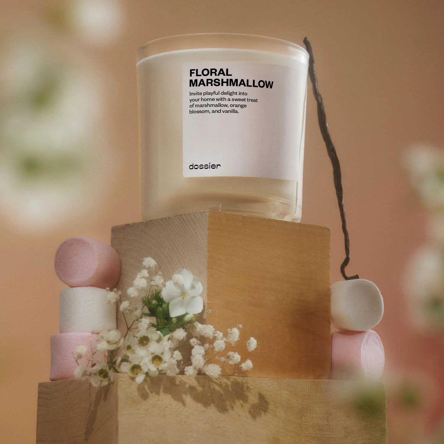 Floral Marshmallow Candle - Image 6